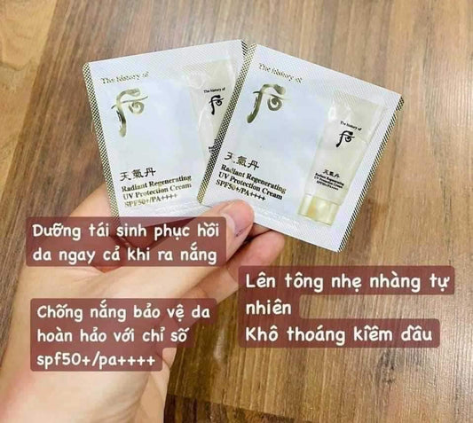Sample (40 gói =40ml)chong nang Whoo