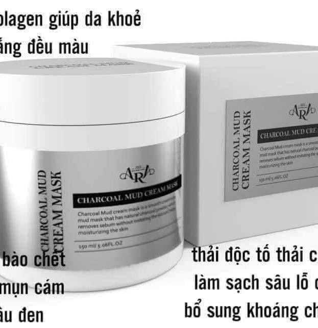 AraCharcoal mud cream mask Ara ( mat na u trang than hoat tinh) 250ml