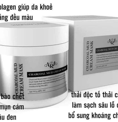 AraCharcoal mud cream mask Ara ( mat na u trang than hoat tinh) 250ml