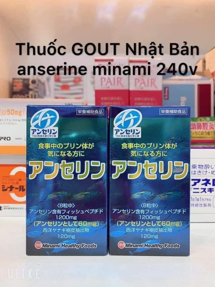 Thuoc Gut Nhật Bản Anserine Minami  hộp 240v