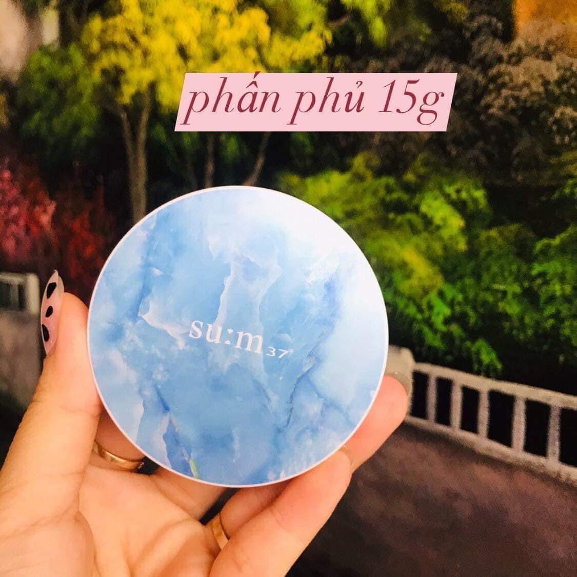 Set cushion Sum xanh tang phan phu