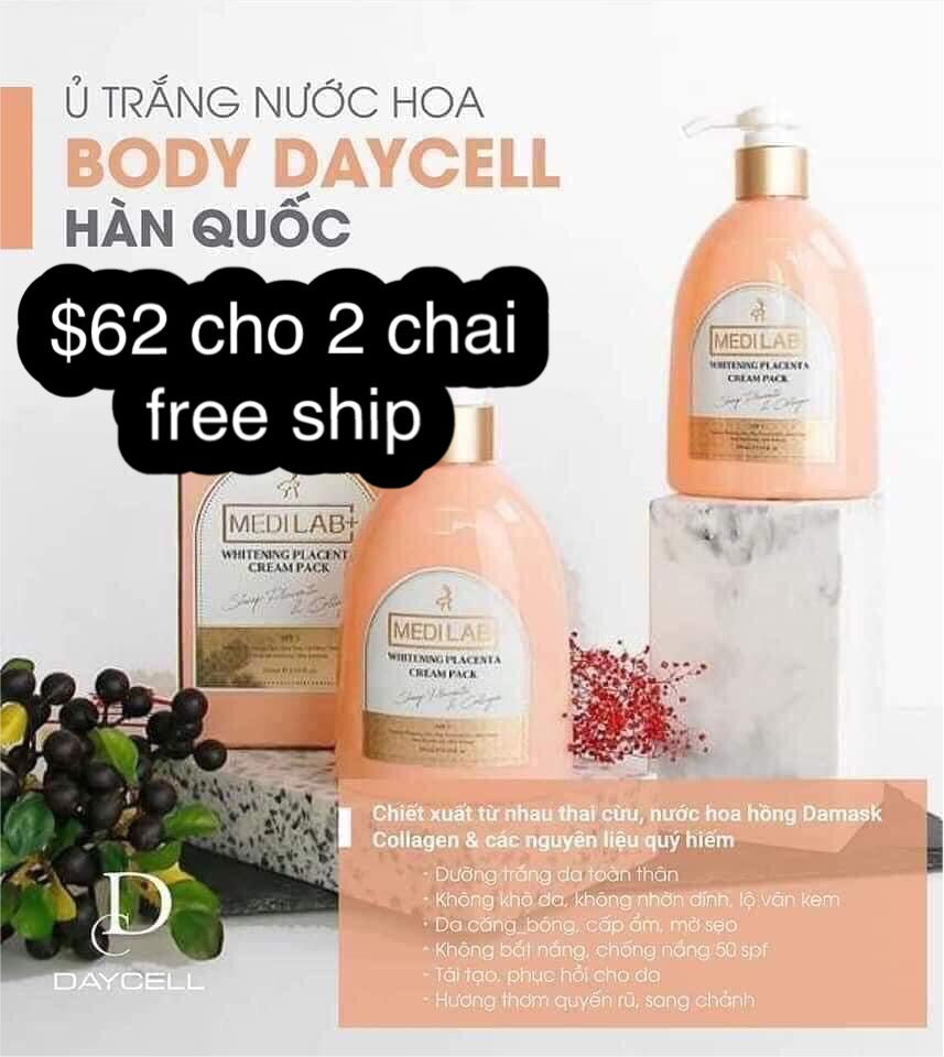 Deal $62 cho 2 chai body Medilab