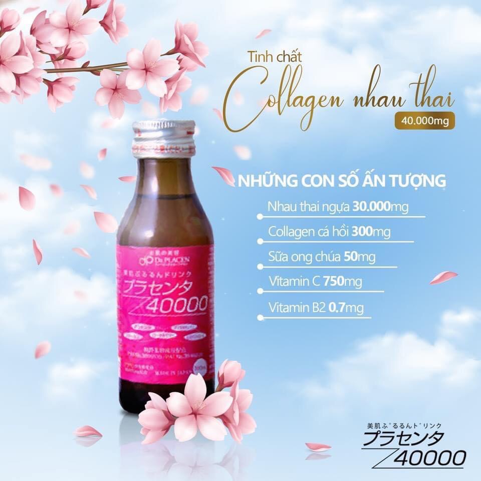 Collagen dr placen nhau thai 40000 (10 chai duoc 20 ngày su dung)