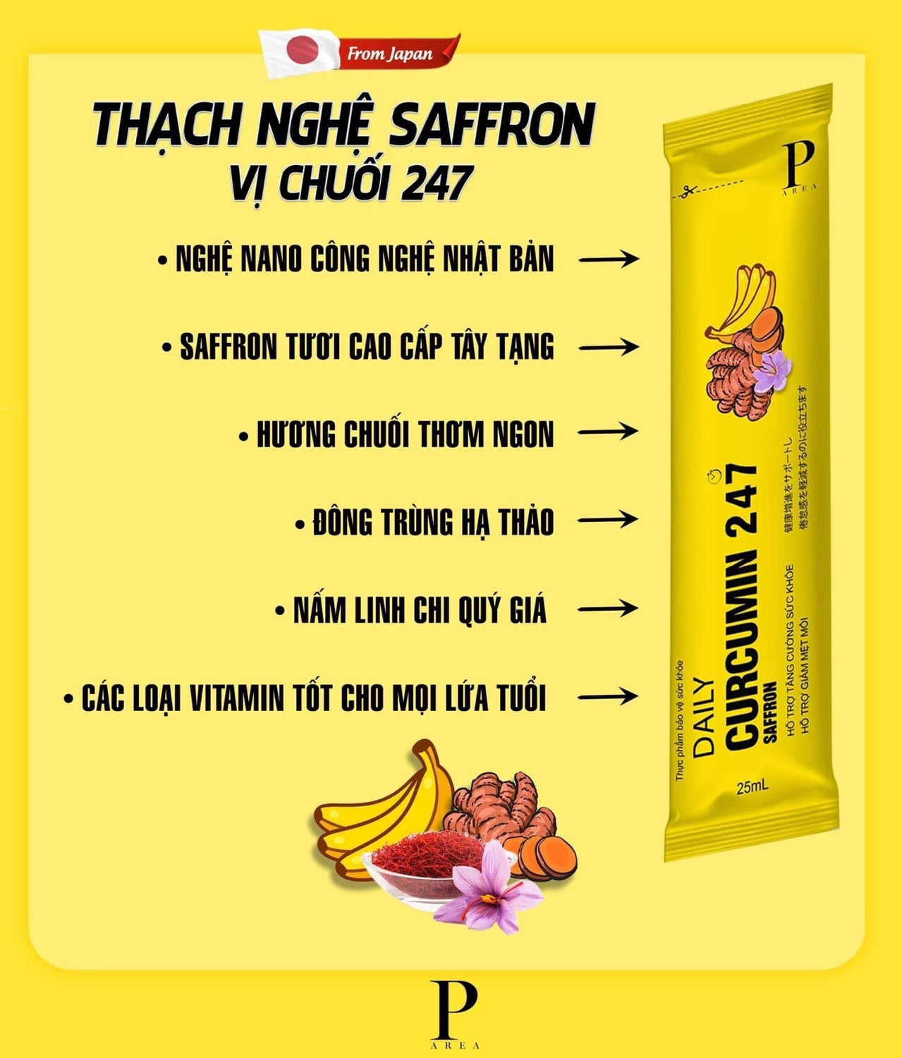 Thach nghe saffron (hop 7 gói ) vietnam