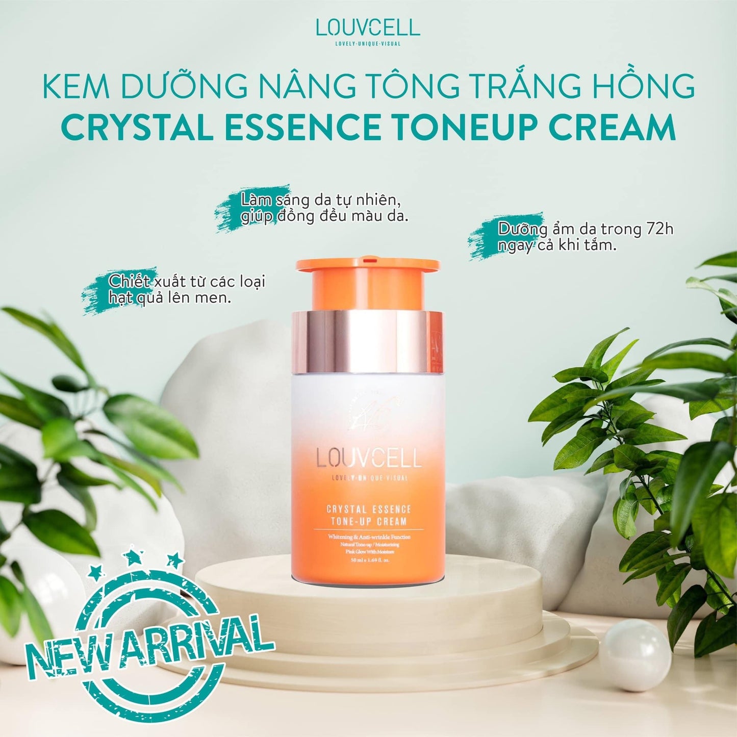 Crystal essence Toneup cream Louvcell