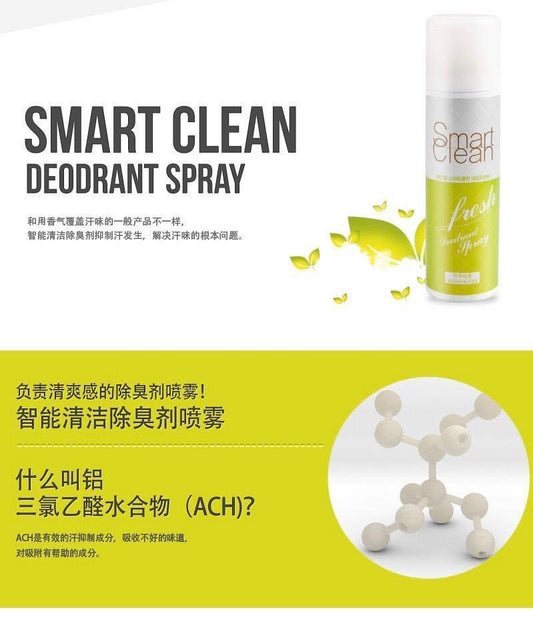 Smart clean deodorant spray