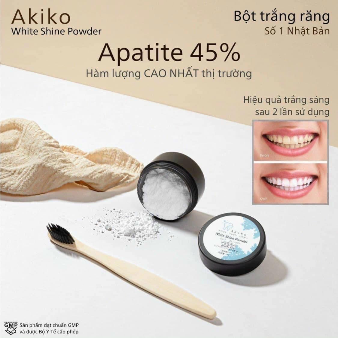 Bot trang răng Akiko japan