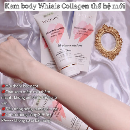 Kem body collagen trang da chong nang Whisis