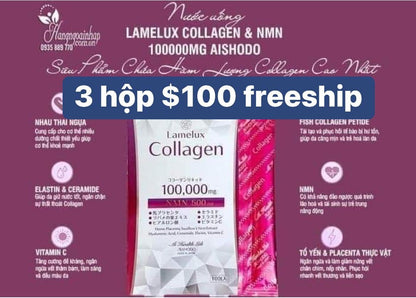 Deal 3 hop collagen Lamelux( hop 10 gói)
